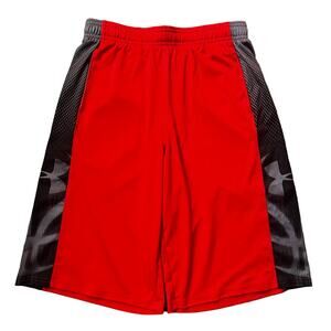 Under Armour Boy’s LG Loose Fit Red & Black Basketball Shorts